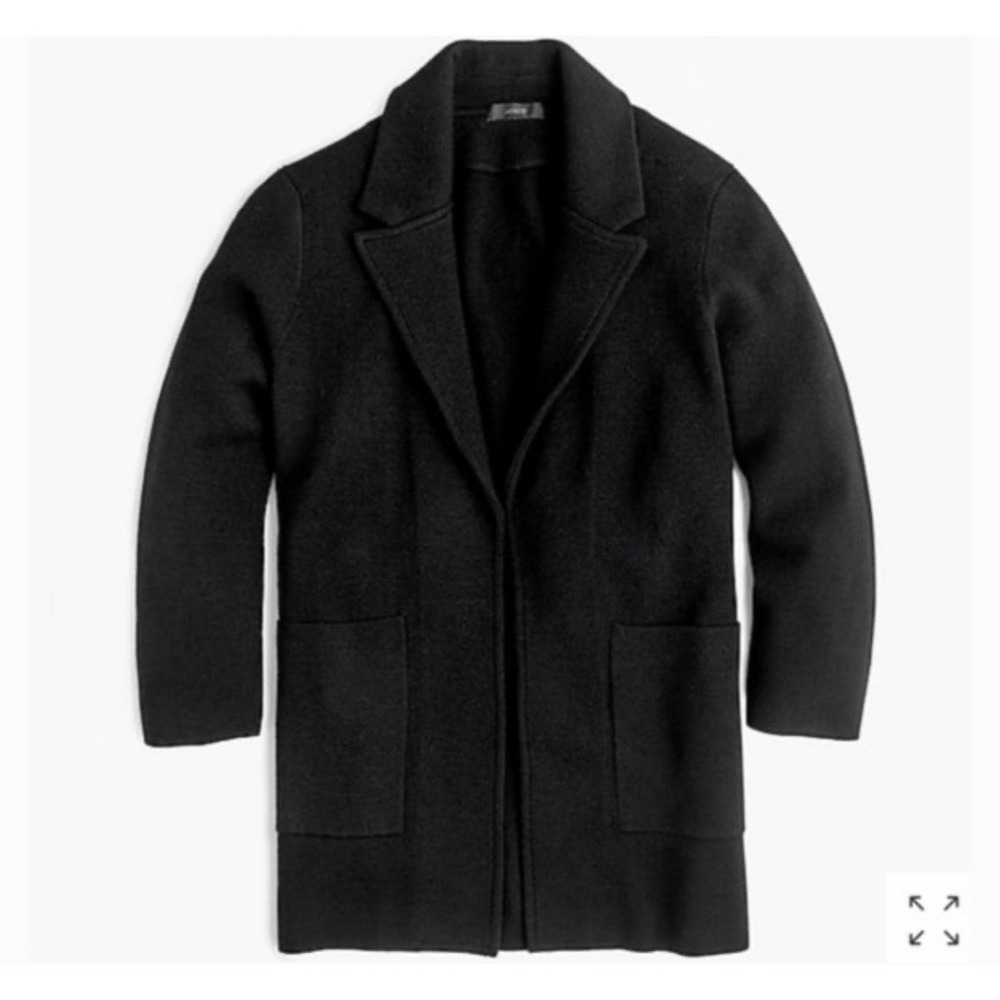 J. Crew Sophie Sweater Blazer Women XXS Black Open Classic Feminine Romantic - Picture 3 of 9